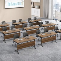 Bureau de formation moderne pliable commercial, table de conférence mobile pour hôtel, école, bureau, salle de réunion
