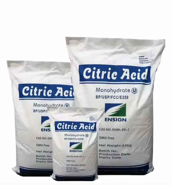 Regulador de acidez de grado alimenticio ácido cítrico monohidrato/ácido cítrico anhidro precio para la industria de bebidas CAS No 5949-29-1