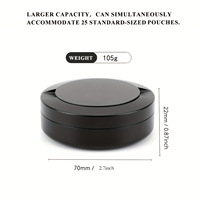 Boîte à snus en aluminium usinée CNC sur mesure avec compartiments à double couche, boîte métallique de précision avec fermeture à pression, cadeaux