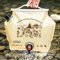 Sac d'hydratation à large ouverture de 8 litres pour le camping et la randonnée, pouvant être rempli de glaçons, adapté aux camping-cars, au camping et à la pêche