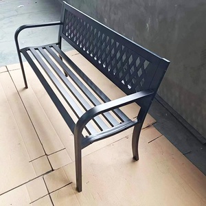 <span class=keywords><strong>Banc</strong></span> <span class=keywords><strong>de</strong></span> parc <span class=keywords><strong>de</strong></span> <span class=keywords><strong>jardin</strong></span> nordique noir Dossier en plastique <span class=keywords><strong>PVC</strong></span> en fonte robuste pour l'extérieur - Product Image 3