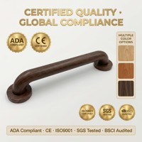 Barre d'appui murale de salle de bain en acier inoxydable 304 de haute qualité, motif grain de bois, pour personnes âgées et handicapées, main courante de sécurité