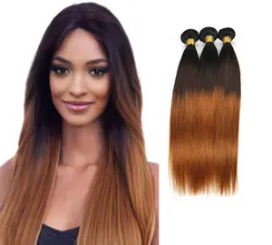 Atacado de fábrica 100% cabelo virgem brasileiro 3 pacotes natural/marrom/vermelho cabelo brasileiro