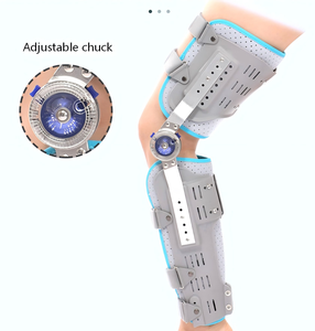 Attelle de <span class=keywords><strong>genou</strong></span> articulée réglable avec charnière ROM pour la rééducation des ligaments croisés antérieurs et médiaux (LCA, LCM) - Product Image 5