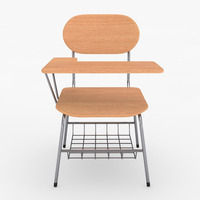 Chaise confortable de formation d'étudiant en bois avec la tablette d'écriture