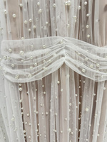 Robe longue tendance 2025 en stock, nouvelle collection, ornée de perles et de mailles, élégante pour femme, idéale pour les soirées