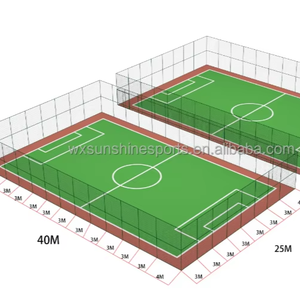 2024 <span class=keywords><strong>campo</strong></span> da calcio a cinque con gabbia in erba da 50mm per partite di calcio - Product Image 1