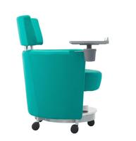 Chaise de canapé souple / Mobilier de salle de formation / Chaise de professeur de salle de classe Chaise à roulettes mobile Table Tablette d'écriture