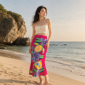 Maillot de bain une pièce en rayonne fait main de qualité supérieure, motif floral dessiné à la main avec motif tortue, respirant - Product Image 6