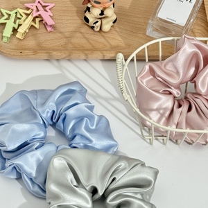 19mm Wholesale Custom Large 100% Mulberry Silk Satin Scrunchy <strong>Hair</strong> Band <strong>Ties</strong> Scrunchie Sets Holder Silk Scrunchies - Product Image 5