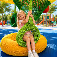 ROPECUBE Balançoire à pneus pour enfants, balançoire suspendue en corde, équipement de jeu sensoriel, chaise balançoire pour aire de jeux intérieure et extérieure pour enfants