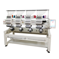 Machine à broder automatisée multicolore qui fait des patchs une broderie industrielle brodée