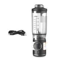 Mixeur Rechargeable RAF R.3019 200 W 500 ml 2-en-1 : Mixe et Broye la Glace, Minuteur 30 Secondes, Démarrage Rapide pour Smoothies, Jus, Utilisation en Salle de Sport et au Bureau