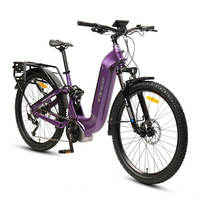 VTT électrique à suspension intégrale TXED 27,5 pouces, moteur 250W 36V, batterie lithium 20Ah, frein à disque hydraulique, 7 vitesses