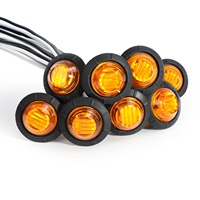 Feu de gabarit ovale à 10 LED haute luminosité certifié DOT, 12V 24V, 4 trous de fixation, universel pour remorques et camions