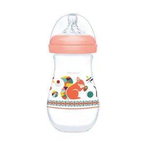ขวดป้อนนมเด็กทารกคอกว้าง10ออนซ์/300มล. PP ขวดนมเด็กฟรี BPA