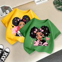 T-shirt Confortable à Col Rond et Manches Courtes en Coton Anti-Transpiration Imprimé Dessin Animé pour Filles – Nouvelle Collection Été 2026 – Vente en Gros