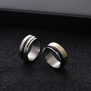 도매 Anillos 드 Acero Inoxediby 알 시장 힙합 고딕 펑크 3 색 혼합 회전 스테인레스 스틸 반지 남성용 - Product Image 1
