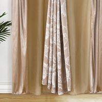 Rideau à double épaisseur, drapé, cortinas arabes modernes, rideau de fenêtre brun, salon