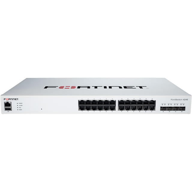 Fortinet FortiSwitch FS-424E-FIBER 24-Port Gigabit Fiber Switch with 4x 10GE SFP+ Ports Layer 2/3 Managed Network Switch