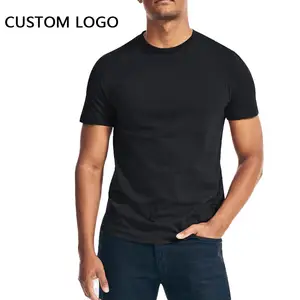 高品質カスタムスクリーン印刷ロゴTシャツ100% コットンOEM150GSM無地ジム男性用TシャツブランクTシャツスポーツベンダー