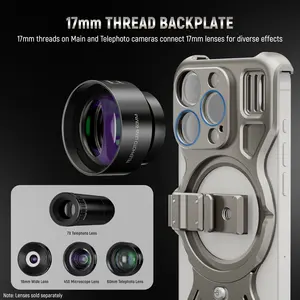 <span class=keywords><strong>Neewer</strong></span> PA067/PA068 15 <span class=keywords><strong>Pro</strong></span>/<span class=keywords><strong>Pro</strong></span> Cage de Téléphone Portable pour Vidéo, Cage Vidéo pour Smartphone en Métal Litearmor - Product Image 3