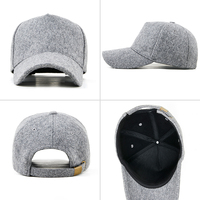 Chapeaux de baseball d'hiver en laine épaissie et chaude Homme Femme Couleur unie personnalisée Logo uni Casquette