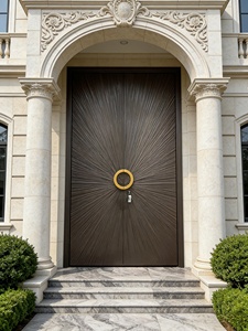 Puerta de Acero de Diseño de Lujo, Puerta de Entrada de Seguridad Moderna para Entrada Principal Residencial, Puerta Principal Duradera y Elegante - Product Image 4