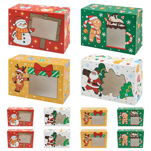Custom White Foldable Rigid Cardboard <strong>Gift</strong> Box with PVC Window Recycled Materials for Pastries Christmas Candies Crisp <strong>Biscuits</strong> - Product Image 2