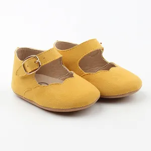 Babyhappy Fashion Skidproof China Supplier Microfiber Leather Colorful Soft Soles Baby Dress Shoes