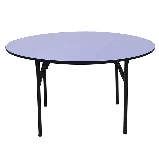 White Modern Foldable Plastic Buffet Table for Outdoor Events & Hotel Use Round Design SD-R150