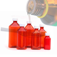 Penjualan terlaris wadah farmasi 1oz 2oz 4oz 6oz 8oz 12oz 16oz PET Oval RX botol dengan tutup