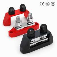 Mini-borne de distribution de puissance pour batterie 250A 12V-48VDC, 2 bornes 5/16" (positif et négatif), barre omnibus pour bateau marin CE ROHS