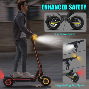 HEZZO F5 Off-road E-scooter 48V 1000W Brushless Dual Motor 18Ah 60Km Long Range Folding App-controlled Waterproof Aluminum Alloy - Product Image 3