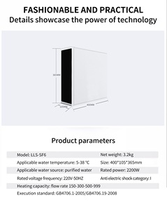 Distributeur d'eau intelligent avec chauffage instantané, installation facile sur comptoir, pour maison et hôtel, chauffe en 3 secondes - Product Image 4