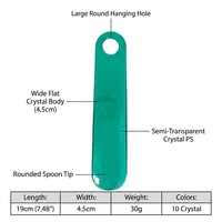 19cm 7.5 Inch Kristal Semi-Transparan Plastik Ramah Lingkungan Pengait Sepatu Besar Lubang Gantung Logo Kustom O-MAK OM-20-012 MOQ 2000