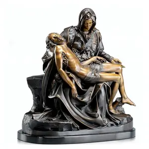 Fabbrica fatta a mano a grandezza naturale bronzo statua di gesus su misura Statue religiose per la chiesa