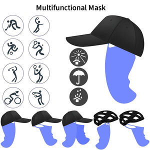 Cortina de cuello con protección solar UV, cobertura facial multifuncional ajustable 2 en 1 para pesca al aire libre - Product Image 4