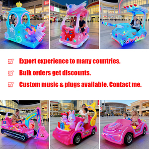 Giro sul parco divertimenti auto attraente per bambini giostre attrezzature da gioco per bambini elettrico principessa carrozza paraurti per il centro commerciale - Product Image 3