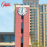 Jam Menara Kustom Compas untuk Sekolah, Jam Dinding Inspiratif Besar untuk Luar Ruangan Model KTS-15 Jinan Shandong