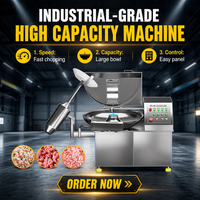 Machine à découper la viande industrielle électrique, hachoir automatique pour légumes et viande, coupe-viande en bol