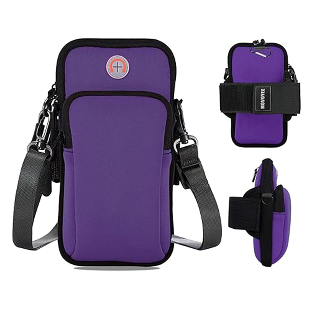 Púrpura con correa crossbody y gancho