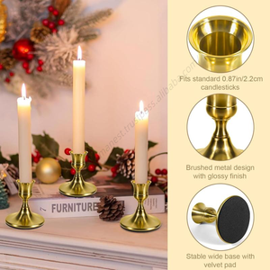 Juego de 2 Velas LED Decorativas de Cera Real para Boda, con Llama parpadeante sin Fuego, Funcionan con Batería, Nuevas - Product Image 5