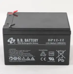 用于UPS/电源组/钓鱼灯/玩具车的12V12Ah BB铅酸电池