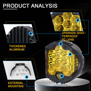 Faro da Lavoro LED Rotondo 3 Pollici LELANPU per ATV, Auto, Trattore, Nautica, Camion, Fuoristrada, Compatibile con Wrangler e Ford <span class=keywords><strong>Focus</strong></span> - Product Image 4