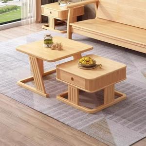 Nordic Solid Wood <b>Coffee</b> <b>Table</b> Set Nesting Modern Style <b>Small</b> Apartment Living Room Furniture - Product Image 2