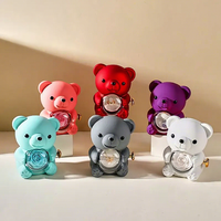 Coffret Cadeau Saint-Valentin Bestseller : Ours en Peluche Câlin, Boîte à Bijoux Surprise avec Rose et Fleurs de Savon