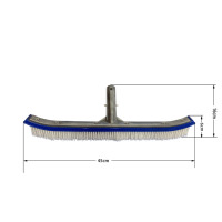 Brosse de luxe en nylon de 18 pouces/45 cm avec dos en aluminium