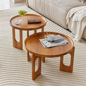Combinaison de petite table basse ronde nordique, table d'appoint de canapé de luxe créatif, maison minimaliste hôtel maison d'hôtes petite utilisation de l'espace - Product Image 1