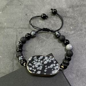Natural Stone Bracelet Colorful Glass <b>Beaded</b> Yoga Accessories Seamless Professional Design Team Gift <b>Set</b> Assembly - Product Image 4